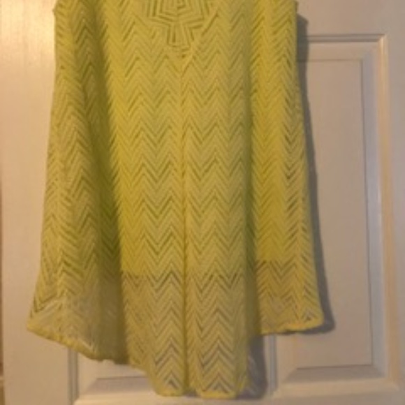 Key Lime Vince Camuto Herringbone Lace Blouse - Picture 4 of 8